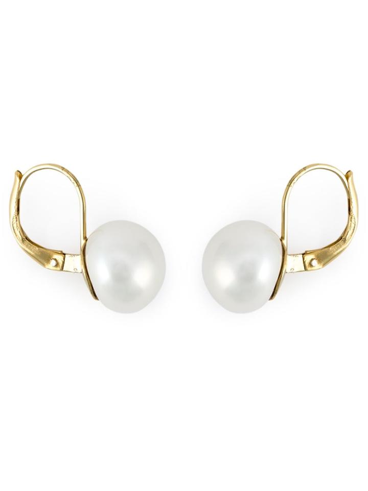 Wouters & Hendrix Drop Pearl Earrings - White