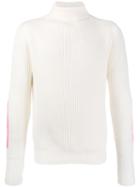 Lc23 Roll Neck Knitted Jumper - White
