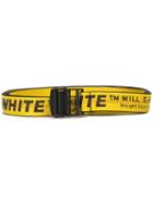 Off-white Industrial Logo Print Belt - Yellow