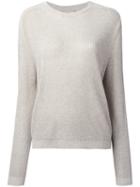 Laneus - Metallic Longsleeve Knit Sweater - Women - Polyamide/polyester/viscose - 42, Nude/neutrals, Polyamide/polyester/viscose