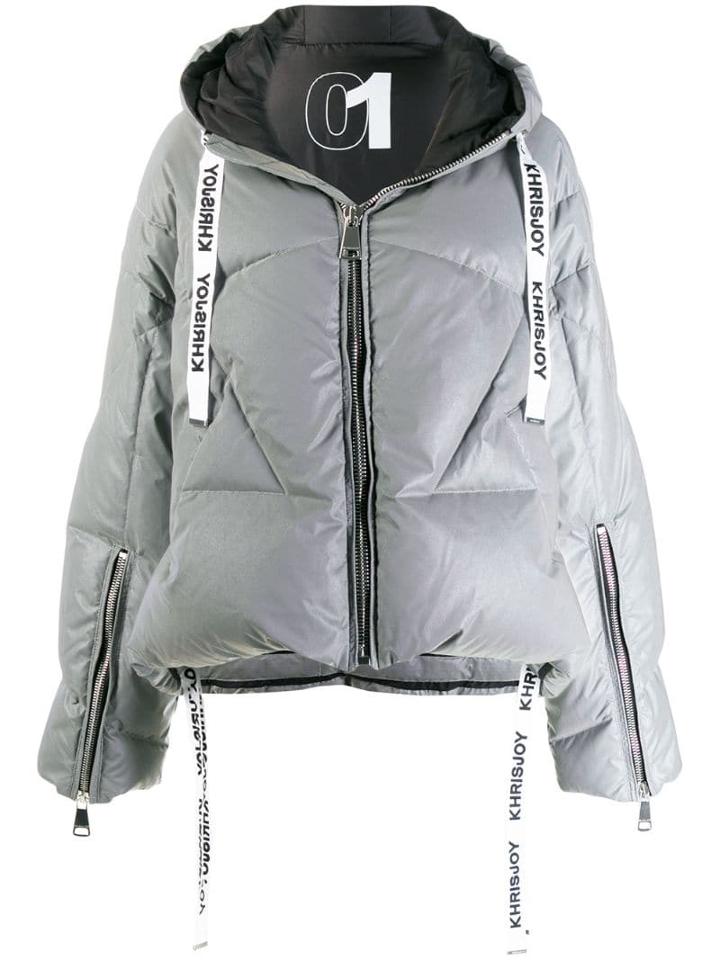 Khrisjoy Hooded Puffer Jacket - Silver