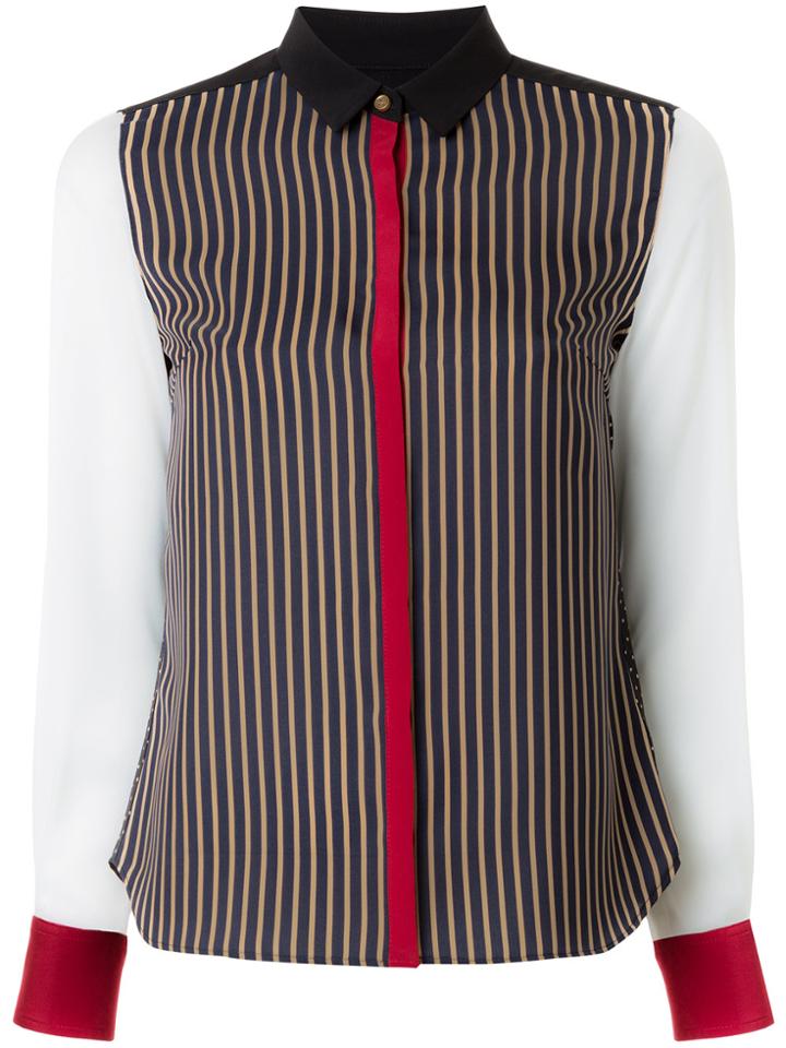 Guild Prime Contrast Striped Blouse - Black