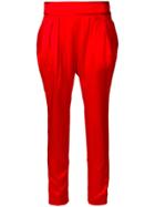 Givenchy Drop Crotch Cropped Trousers - Red