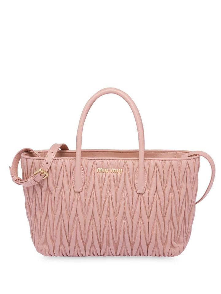 Miu Miu Matelassé Tote Bag - Pink
