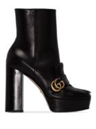 Gucci Marmont 115mm Platform Boots - Black