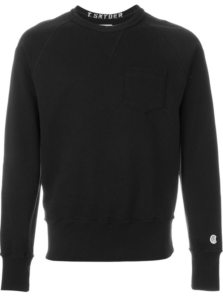 Champion Front Pocket Sweatshirt, Men's, Size: L, Black, Cotton