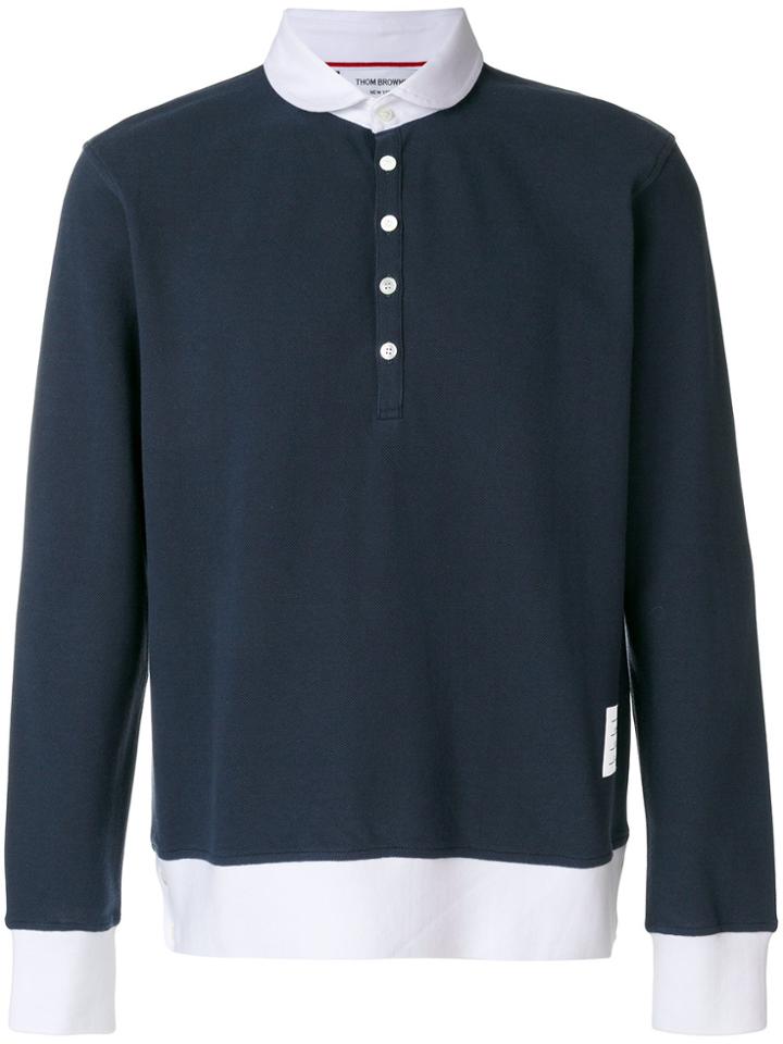 Thom Browne Button-down T-shirt - Blue