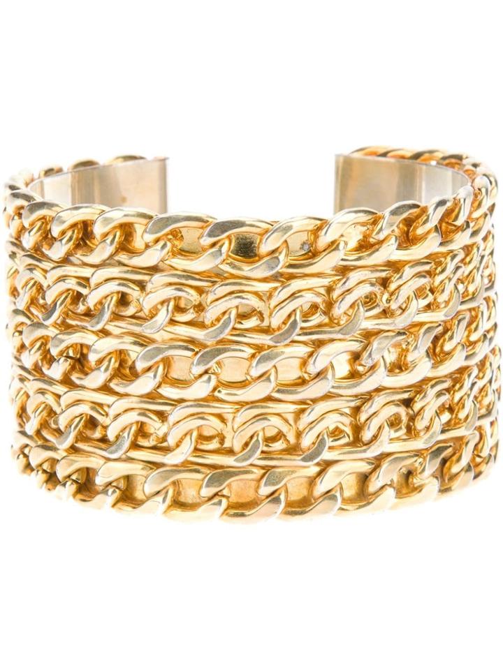 Katheleys Vintage Couture Gourmette Cuff - Metallic