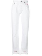 Forte Couture - Embroidered Lovers Jeans - Women - Cotton - 25, White, Cotton