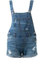 Guild Prime Distressed Short Overalls, Women's, Size: 36, Blue, Cotton