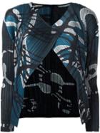 Pleats Please By Issey Miyake Pleated Cropped Jacket, Women's, Size: 5, Black, Polyester