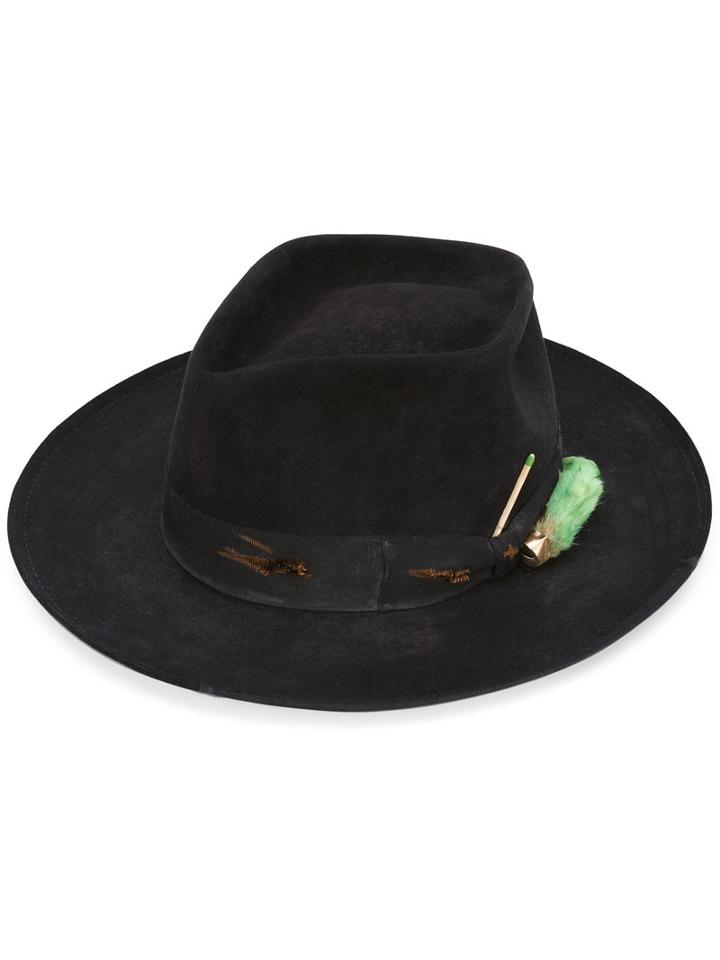 'the Heatherton' Hat - Women - Silk/leather/beaver Fur/wool Felt - 60, Black, Silk/leather/beaver Fur/wool Felt, Nick Fouquet