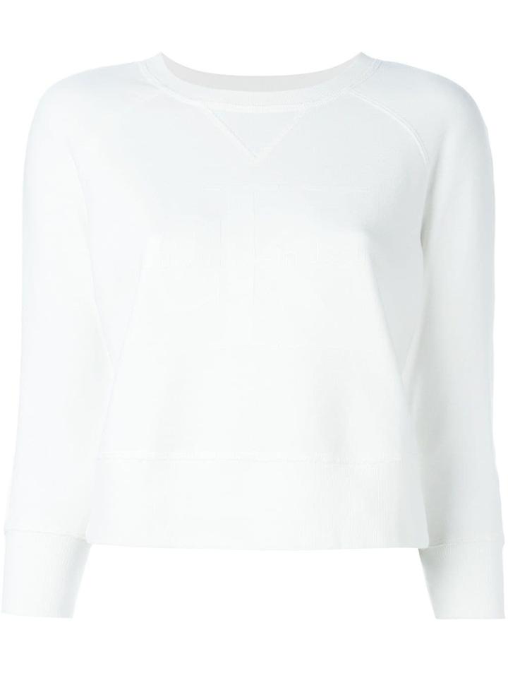 Ck Jeans Three-quarters Sleeve Sweatshirt - White