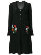 Sonia Rykiel Embroidered Shirt Dress - Black
