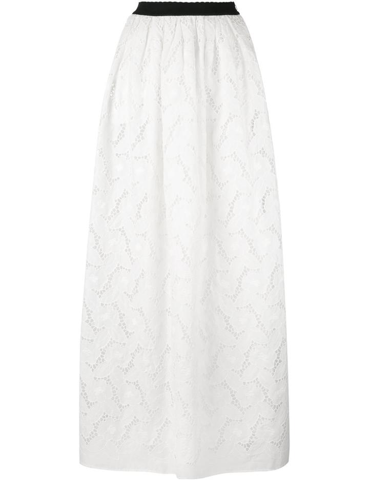 Blugirl - Broderie Anglaise Maxi Skirt - Women - Cotton/polyester - 42, White, Cotton/polyester