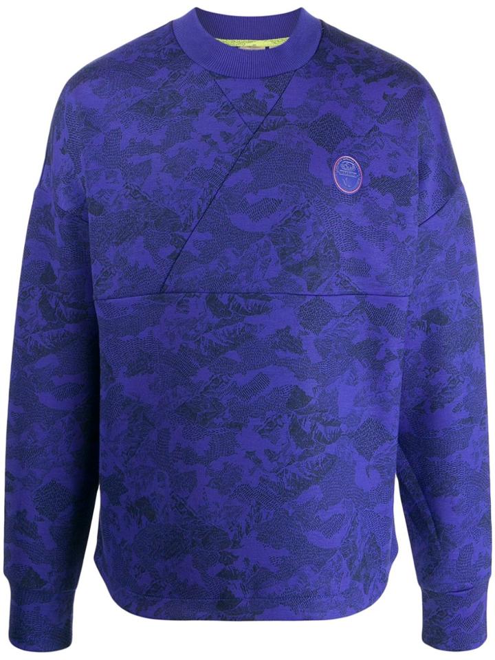 Napapijri Digital Print Sweatshirt - Purple