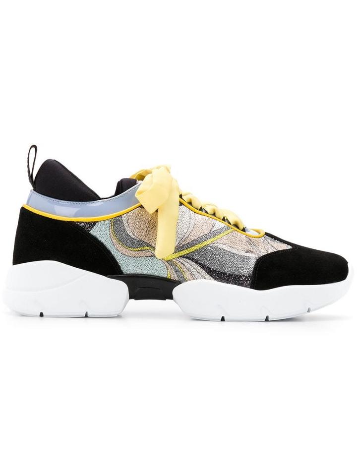 Emilio Pucci Frida Print City Wave Trainers - Black