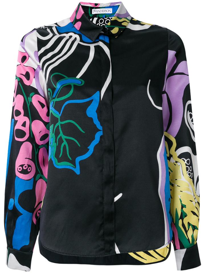 Jw Anderson Graphic Print Shirt - Black