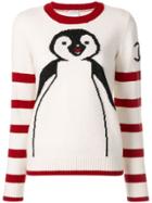 Chanel Pre-owned Intarsia Knit Penguin Jumper - White