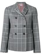 Thom Browne Windowpane Twill Sport Coat - Grey
