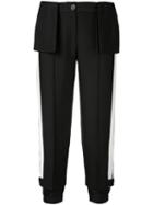 Vera Wang Cropped Peplum Trousers, Women's, Size: 4, Black, Nylon/wool/cotton/silk