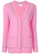 Moschino Studded Mid-length Cardigan - Pink & Purple
