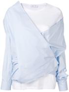 Act N&deg;1 Layered Wrap Blouse - Blue