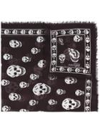 Alexander Mcqueen 'skull' Scarf, Men's, Red, Silk/modal
