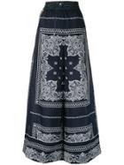 Sacai Mandala Print Trousers - Blue