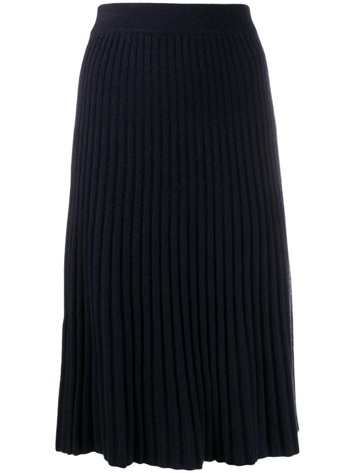 N.peal Ribbed Cashmere Skirt - Blue