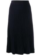 N.peal Ribbed Cashmere Skirt - Blue