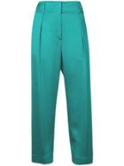 Forte Forte Cropped Straight-leg Trousers - Blue