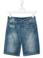 Dondup Kids Faded Denim Shorts - Blue
