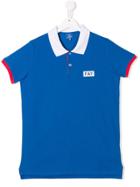 Fay Kids Teen Colour-block Polo Shirt - Blue