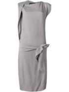 Vivienne Westwood Anglomania Bow Detail Asymmetric Dress, Women's, Size: 38, Nude/neutrals, Viscose