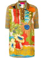 Christian Lacroix Vintage Floral Shortsleeved Polo Shirt - Multicolour