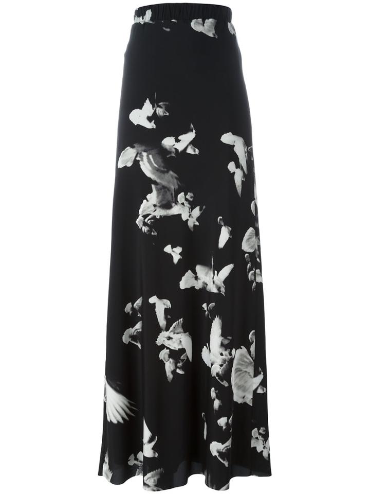 A.f.vandevorst Floral Print Skirt, Women's, Size: 40, Black, Silk/lyocell