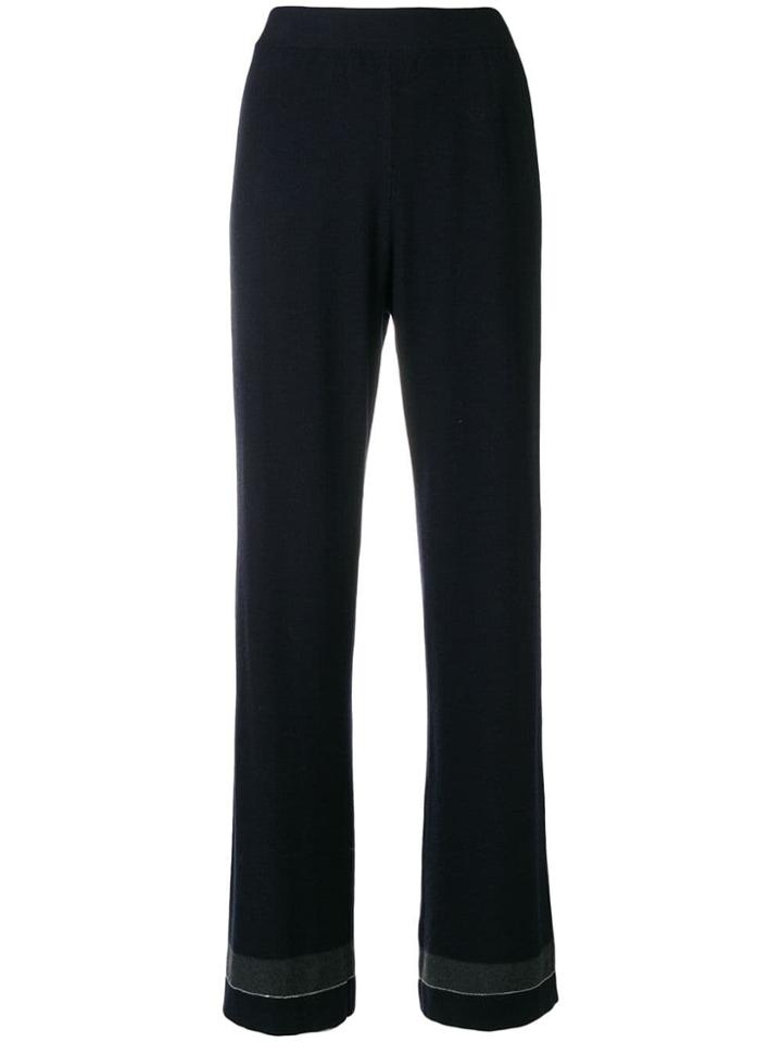 Fabiana Filippi Bead Embellished Flared Trousers - Blue