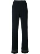 Fabiana Filippi Bead Embellished Flared Trousers - Blue