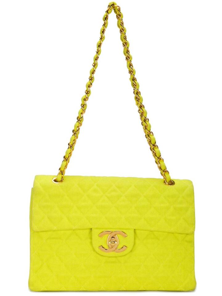 Chanel Vintage Maxi Flap Shoulder Bag, Women's, Green