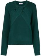 Carven Draped Cable Sweater - Green