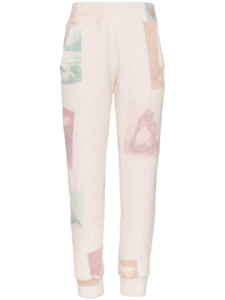 The Elder Statesman Eld S Trs Trk Hw W Elstc Cff Pttrn - Nude &