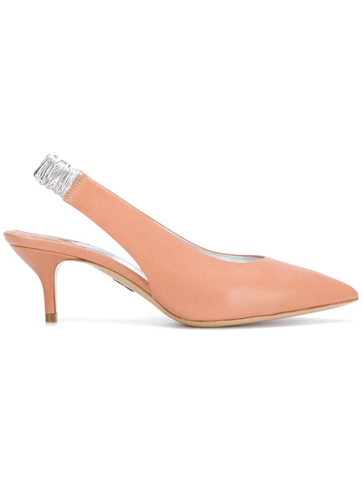 Paul Andrew Sling-back Pointed Pumps - Nude & Neutrals