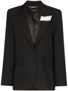Filles A Papa Tailored Logo Patch Blazer - Black
