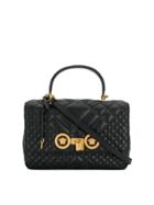 Versace Quilted Icon Dual Carry Bag - Black