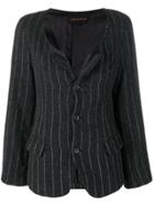 Comme Des Garçons Pre-owned Pinstriped Jacket - Grey