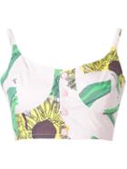 Julien David Sunflower Print Bustier