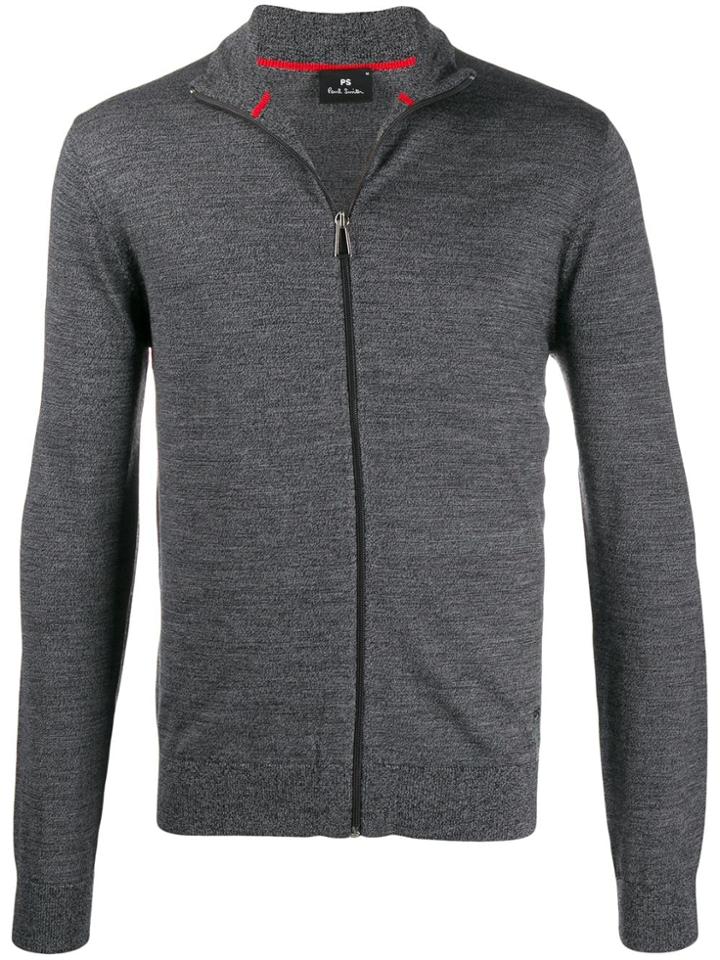 Ps Paul Smith Knitted Zipped Jacket - Grey