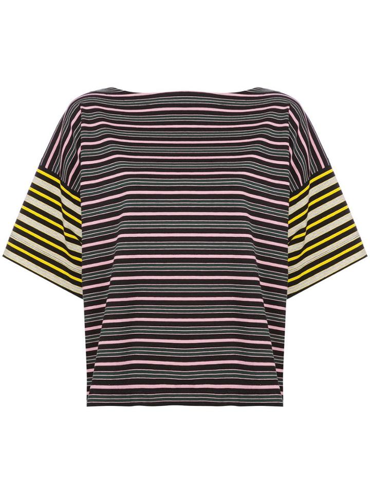 Marni Striped Lose T-shirt - Black