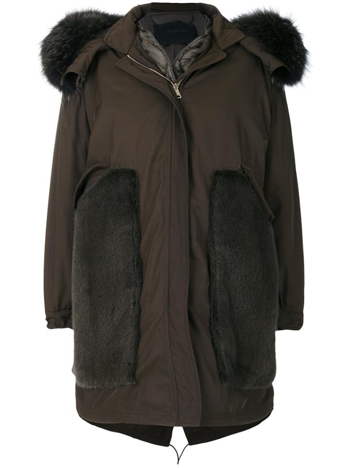 Blancha Detachable Insert Parka Coat - Green
